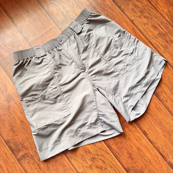 AFTCO Nylon Shorts 40” Grey Outdoor Fishing Camping Cargo Outdoor Hiking Stretch - Picture 5 of 16